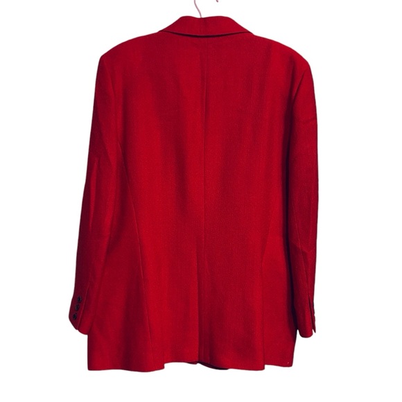 HAWKSLEY & WIGHT VINTAGE RED WOOL BLAZER WITH POCKETS - Picture 9 of 16